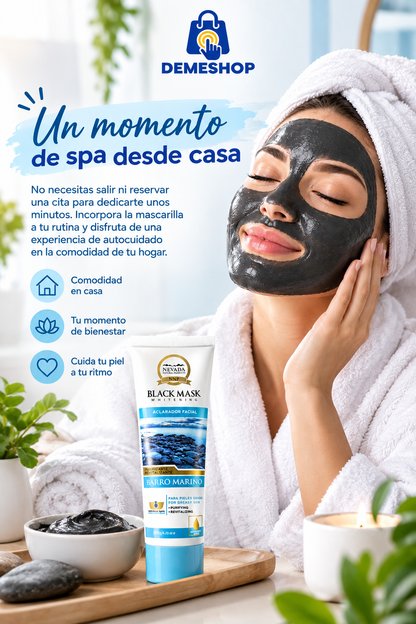 Mascarilla Negra Hidroplástica de Barro marino